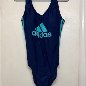 Adidas Dark Blue Swimsuit with Aqua Logo